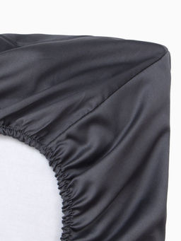 Простыня на резинке Этель 160*200*25 см, цв. темно-серый,100% хлопок, мако-сатин, 114г/м2  фото 9