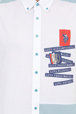 Мужская синяя рубашка с длинным рукавом - U.s. polo assn фото 6