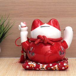 Копилка Кот манэки-нэко на коврике 16,5 см / C12 /уп 18/ - ГалеонТрейд фото 8