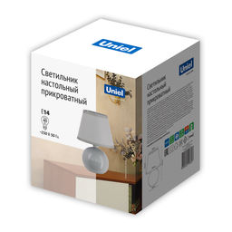 UML-B303 E14 GREY Светильник настольный декоративный под лампу Е14, 40W. Механический выключатель. Серый. ТМ Uniel