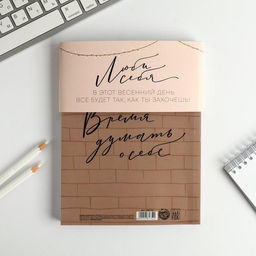 Ежедневник-Смэшбук с раскраской А5, 80 л «8 марта: Окружи себя заботой»