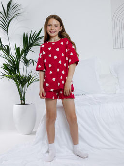 Пижама Crockid МП 1655-1 красная хлопок