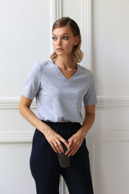 Футболка с V-образным вырезом - Looklikecat фото 3