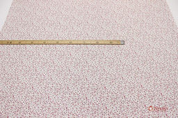 Импорт. хлопок Цветочное вдохновение (малиновые цветы на молочном), ш.1.45м, хл-100%, 105гр/м.кв - Купава фото 5