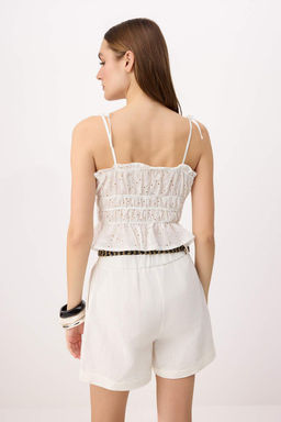 Beyaz Lastik Detayl? Brode Dokuma Bluz TWOSS26BZ00555 - Trendyolmilla фото 4