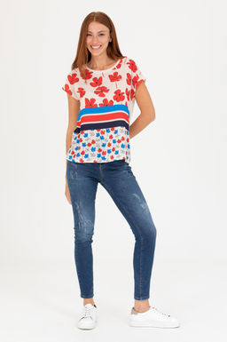 U. S. Polo Assn Женская кремовая футболка с круглым вырезом - U.s. polo assn фото 4