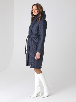 Еврозима! 24325 Полупальто дем. т.синий - Dizzyway фото 4