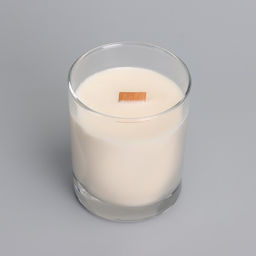 Свеча в стакане с деревянным фитилем и крышкой «Марокканский апельсин», из соевого воска