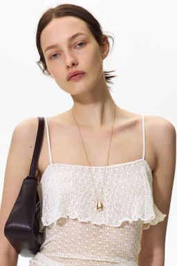 Top en punto pointelle con tirantes espagueti - H&m фото 6