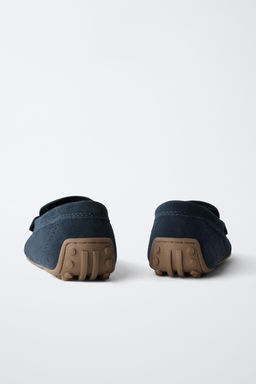 SPLIT SUEDE LOAFERS