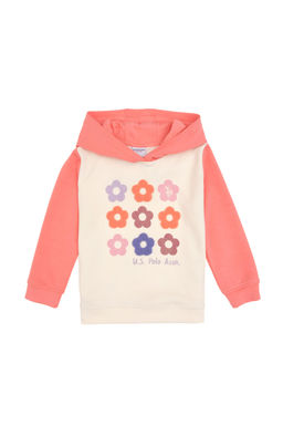 K_z _ocuk Neon Pembe Kap__onlu Sweatshirt - U.s. polo assn фото 2