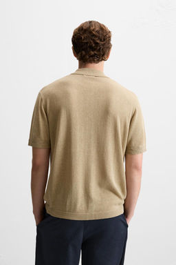 COTTON - LINEN KNIT SHIRT - Zara фото 3