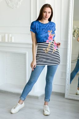 Туника женская из вискозы Гера синий - Амадэль фото 9