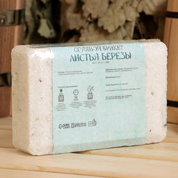 Соляной брикет «Листья берёзы», 1.35 кг «Добропаровъ»