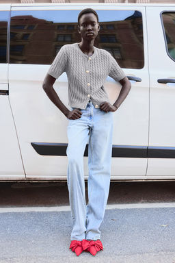 Cardigan en punto trenzado - H&m фото 2