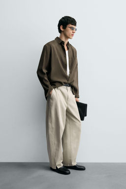 RELAXED FIT FLOWING SHIRT - Zara фото 4