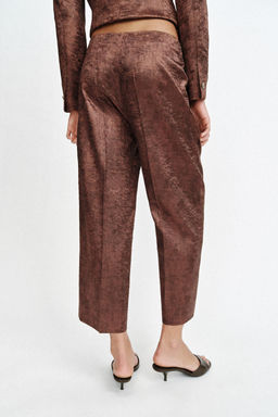 PANTAL?N CULOTTE EFECTO ARRUGADO / Cobre