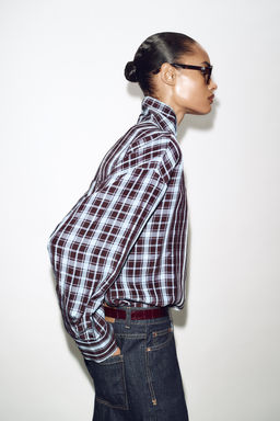 CHECK WRAP SHIRT - Zara фото 14