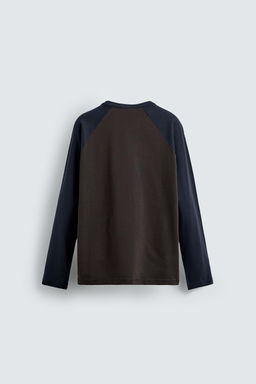 COLOUR BLOCK RAGLAN SLEEVE T-SHIRT - Zara фото 8