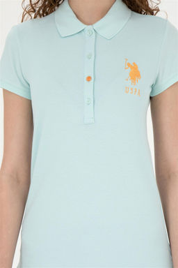 Женская базовая футболка цвета морской волны - U.s. polo assn фото 6