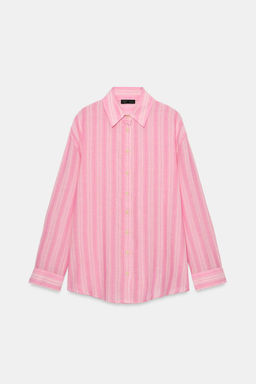 STRIPED VOLUMINOUS SHIRT - Zara фото 8