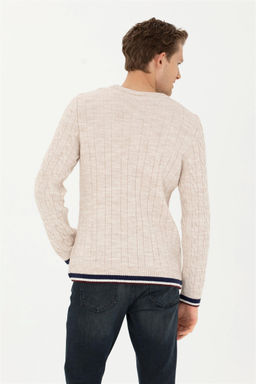 Мужской кремовый меланжевый свитер - U.s. polo assn фото 12