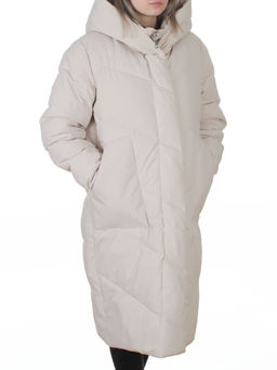 8836 LT. BEIGE Пальто зимнее женское (150 гр. холлофайбер)
