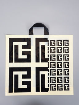 Цена за 50 шт. Пакет с петлевой ручкой "Узор" 45 х 40 х 8 см, 60 мкм