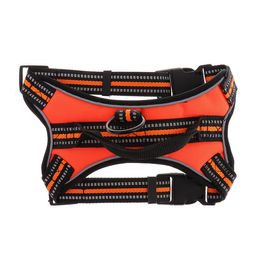 Шлейка улучшенная К7 мягкая светоотражающая, размер S, ОГ 44-55 см, вес 5-9 кг, оранжевая - Пижон фото 6