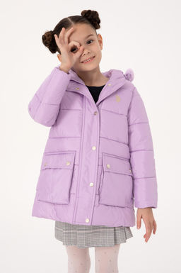 K_z _ocuk Lila Kap__onlu _i_me Mont Sepette S_rpriz _ndirim