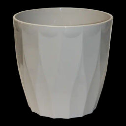 Горшок для цветов пластиковый 4,5л d-20см "Флюте" со вставкой льняной