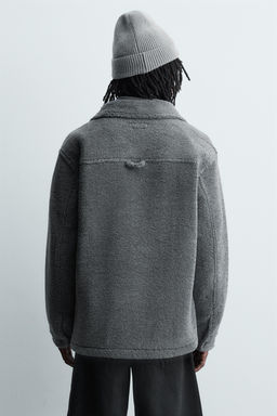 FAUX SHEARLING OVERSHIRT WITH POCKETS - Zara фото 3