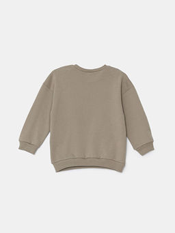 Bisiklet Yaka Uzun Kollu Bask?l? Erkek ?ocuk Sweatshirt