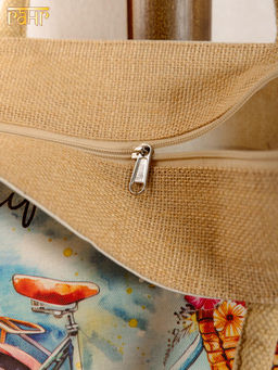 Сумка (хлопок,джут) ламинированная 38х15х35см №3000/8 (Лето 2025) - Ганг фото 4