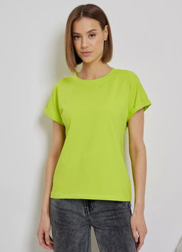 K11780 Футболка OVER SIZE (плотный хлопок) САЛАТОВЫЙ