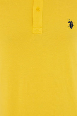 Мужская светло-желтая базовая футболка с воротником-поло Неожиданная скидка в корзине - U.s. polo assn фото 5