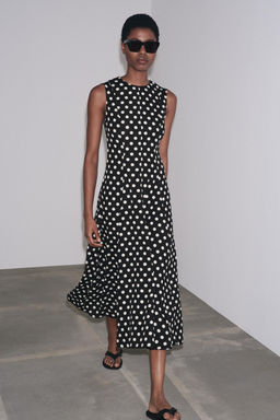 ZW COLLECTION POLKA DOT MIDI DRESS - Zara фото 28