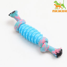 Игрушка жевательная Элемент, 17 х 3,2 см, голубая/розовая