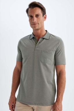 Regular Fit Basic Duz K?sa Kollu Pike Polo Tisort