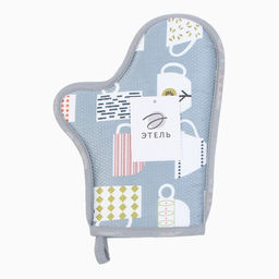 Варежка-прихватка Этель Чашечка 27*20 см, 100% п/э  фото 4