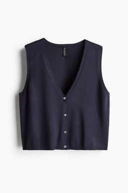 Sueter sin mangas con botonadura frontal - H&m фото 5