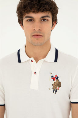 U. S. Polo Assn / Мужская базовая футболка цвета экрю - U.s. polo assn фото 2