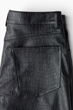 Pantalon revestido de corte recto - H&m фото 6