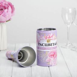 Коробка жестяная в форме бутылки шампанского Расцветай - Дарите счастье фото 2