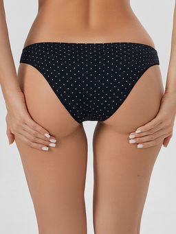 Цена за 2 штуки! Трусы слипы женские черные в горошек - Mark formelle фото 4