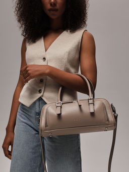 Кожаная сумка Nora DBR 31148 бежевый латте  фото 4