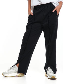 Брюки из футера для девочки 22-8005 черный - Mini maxi фото 8