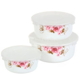 АНЖЕЛИКА Набор салатников 3пр (19см; 16см;14см) пласт.крышки BY14HDW-3-T36 DANIKS (393240)  фото 2