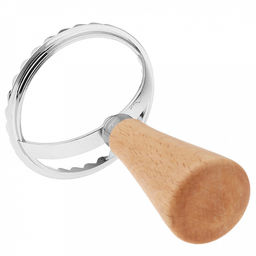 Штамп металлический для пельменей "Круг" д6,2см h10см, деревянная ручка, на картоне (Китай)