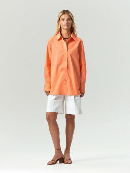 Рубашка из 100% хлопка, B3085/nectarine